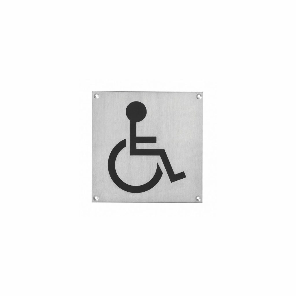 Intersteel Pictogram toilet mindervalide groot rvs geborsteld