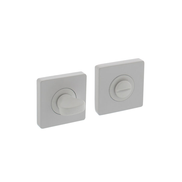Intersteel | Rosette with toilet/bathroom closure | Square | 55x55x10mm | White