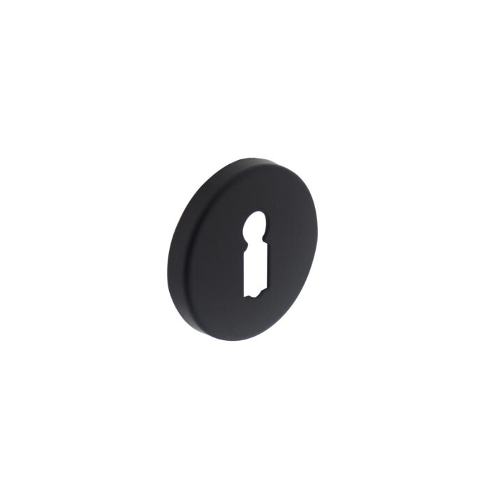 Interacier | Trou de serrure de rosette | Rond | Couvert | Noir mat