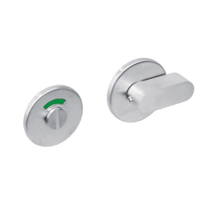 Intersteel | Rozet toilet-/badkamersluiting | Rond | Plat | RVS Geborsteld