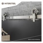Intersteel Sliding door system Modern Top brushed stainless steel 4