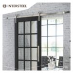 Intersteel Système de porte coulissante Moderne en acier inoxydable brossé 3