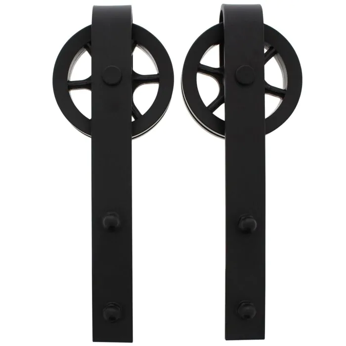 Interacier | Jeu de 2 roulettes suspendues Roue | 340 mm | Noir mat