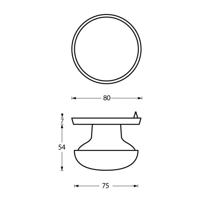 Intersteel Voordeurknop zwaar chroom mat 1