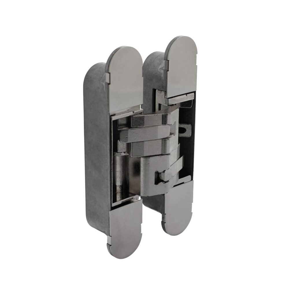 Invisible concealed hinge 160 x 32 mm zinc alloy nickel 3D adjustable