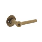 Intersteel Door handle, door handle LL Convex, brass, on rosette