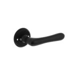 Intersteel Door handle, door handle Trento, on rosette, matt black