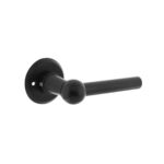 Intersteel Door handle, door handle LL Convex, matt black, black, on rosette