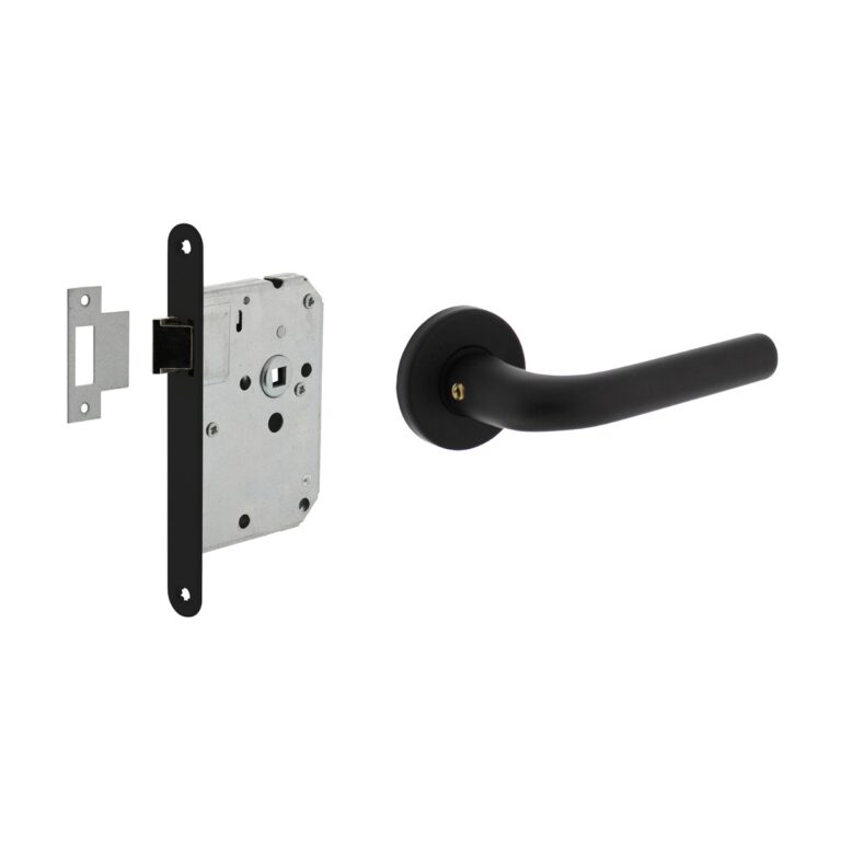 door fitting set barrel lock black Intersteel Door fittings
