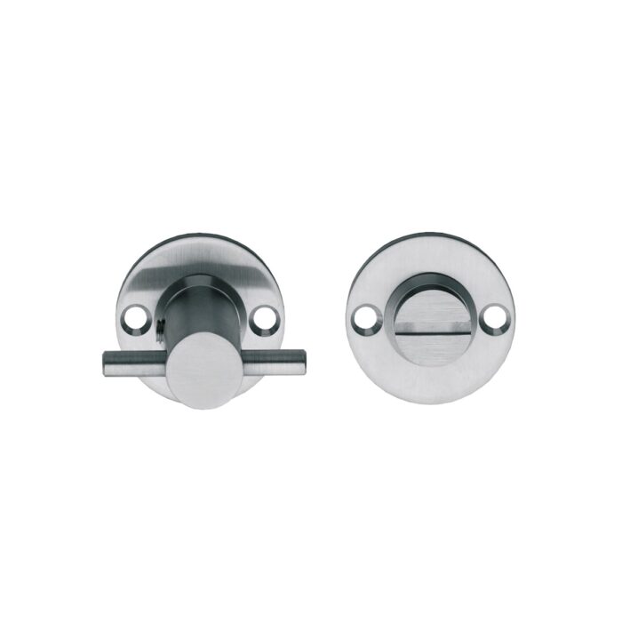 Interacier | Rosace avec fermeture WC/salle de bain 42x2mm | Acier inoxydable brossé