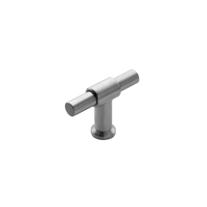 Intersteel | Meubelknop | T-vorm | 20mm | Recht/recht | RVS Geborsteld