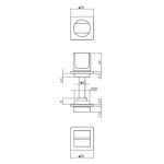 LINE DRAWING_WC CLOSURE 8MM MINIMALISTIC SELF-ADHESIVE, SQUARE 30X30X2.5MM STAINLESS STEEL