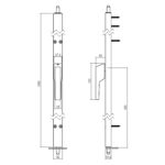LINE DRAWING_WINDOW SPAGNOLET NOT LOCKABLE LS 1500MM COLOR 9010 WHITE