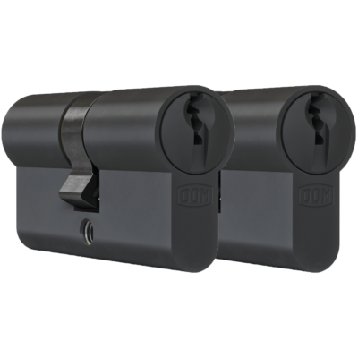 DOM-plura-cylinders-black-two-keyed-alike dom black profile cylinder plura