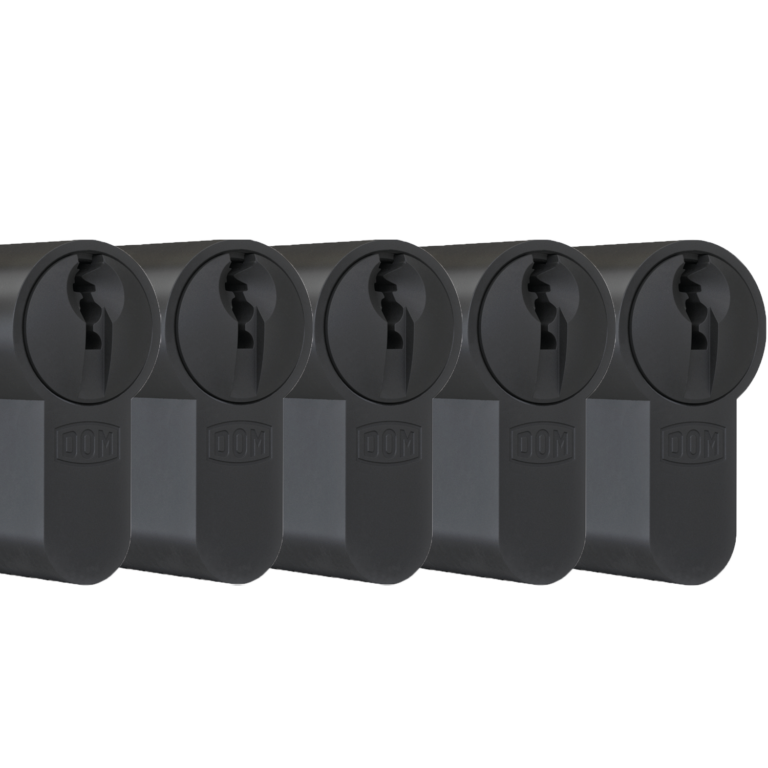 keyed alike cylinder locks DOM-plura-black-5 keyed alike cylinders dom black profile cylinder plura