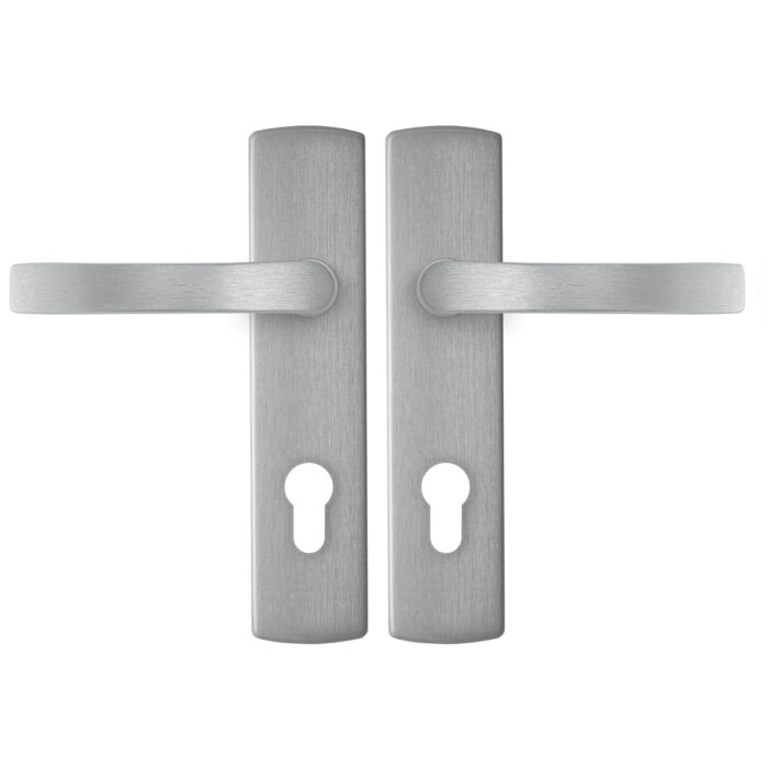AXA Ferrure de porte intérieure Curve Click poignée Blok PC72 Aluminium