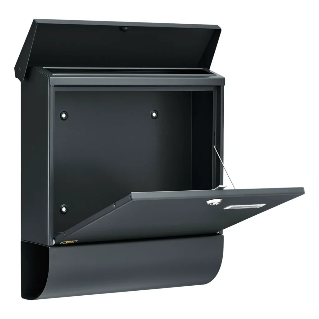 Set-Vario-MAILBOX-BURG-WACHTER-anthracite, &quot;buy letterbox, buy letterbox online, letterbox letterbox amsterdam mailboxes in the neighborhood, black mailbox, black mailboxes, parcel letterboxes, parcel letterbox&quot;