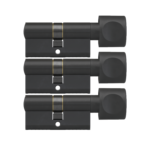Zwarte-knop-cilinder-DOM-3 gelijksluitende dom zwarte knopcilinder Plura