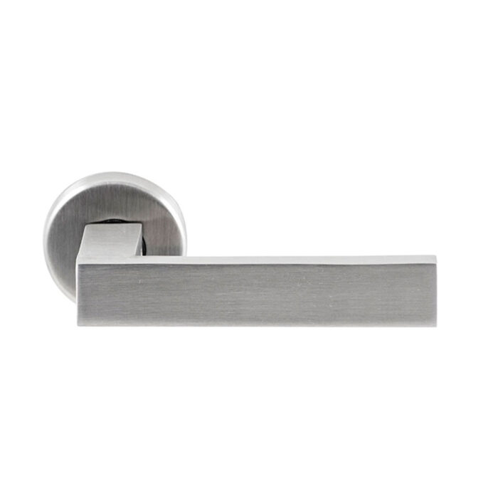 Hard Brass | Shuffle Deurkruk Seattle RR Inox Geborsteld RVS Op Rond | Rozet