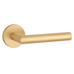 aprile solid door handle arabis Door handle Arabis Gold Satiné On Round Rosette