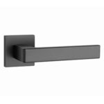 Aprile solid door handle Sulla Door handle Sulla Black On Square Rosette