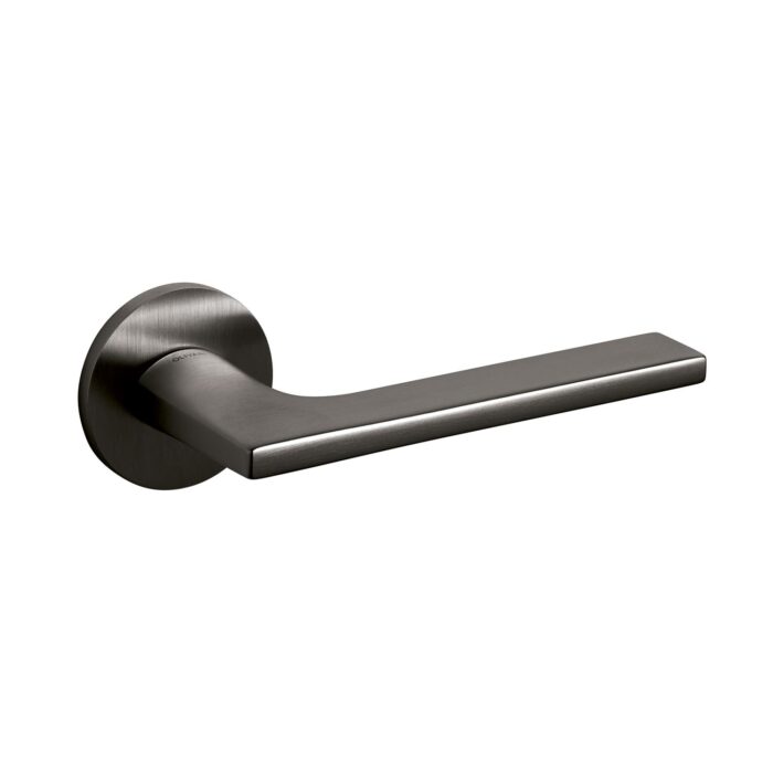 Olivari | Handle de porte Lotus sur la rosette | PVD Anthracite Mat Titan