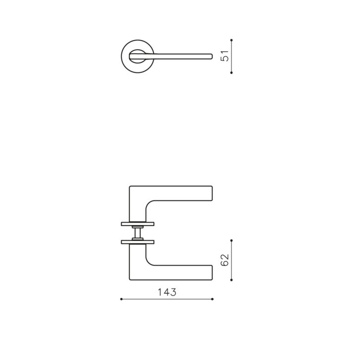 POIGNÉE DE PORTE OLIVARI LOTUS SUR ROSET CHROME1