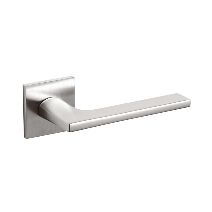 Olivari | Door handle lotus q on rosette | Stainless steel Mat Titan Pvd