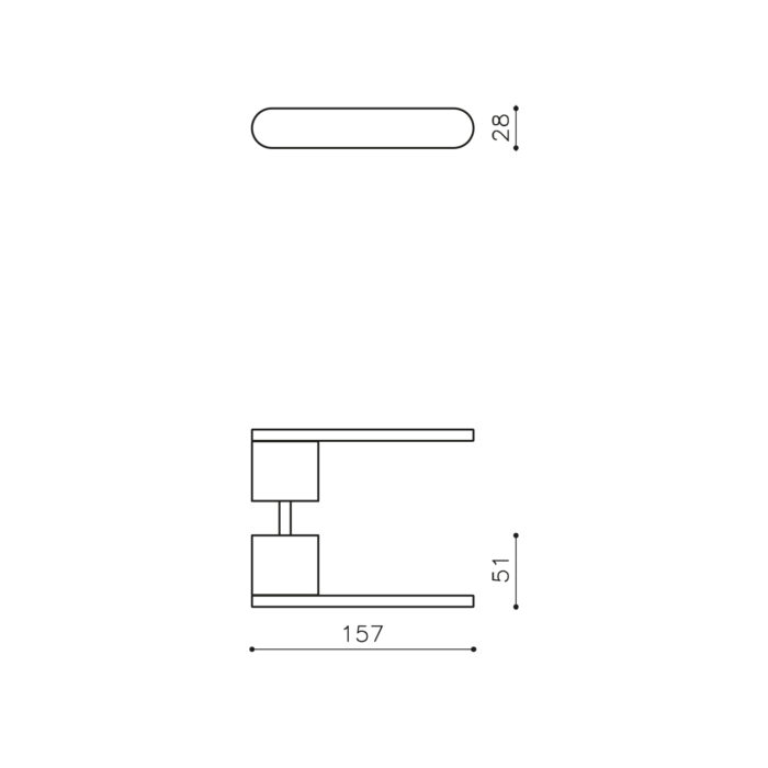 POIGNÉE DE PORTE OLIVARI RADIALE CHROME MAT3