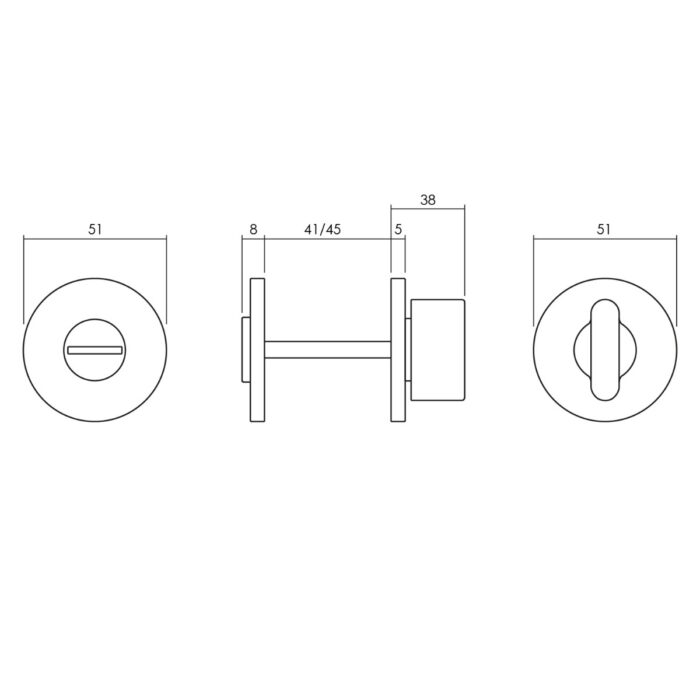 OLIVARI ROSETTE TOILET BATHROOM CLOSURE ROUND ANTHRACITE MATT TITAN PVD1