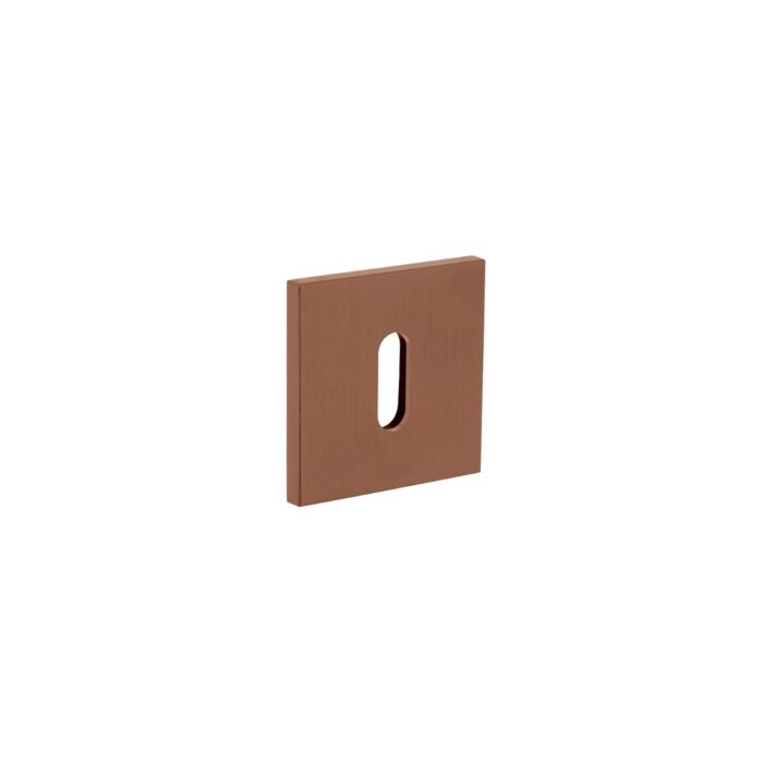 Olivari | Rosette with keyhole Square | Copper Mat Titan Pvd