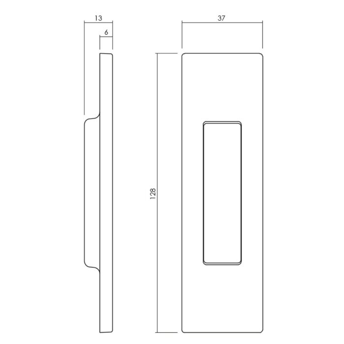 OLIVARI PORTE COULISSANTE CUVETTE SIRO INOX MAT TITAN PVD1