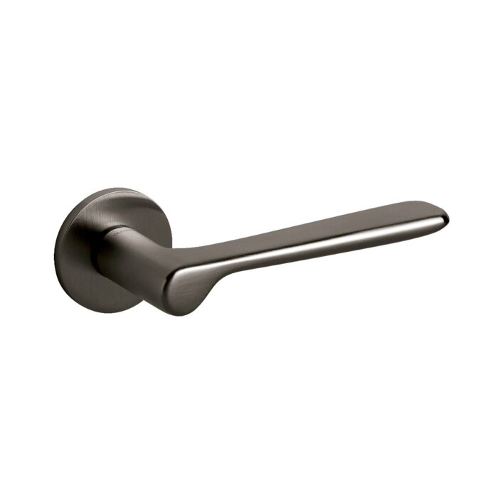 Olivari | Poignée de porte Plume sur la rosette | PVD Anthracite Mat Titan
