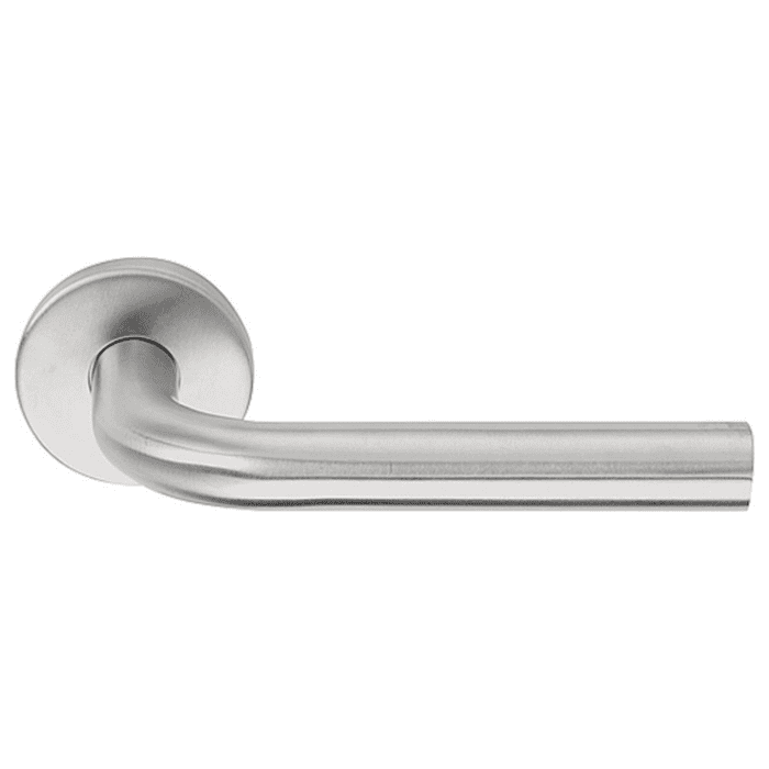 Formani | Door handle basic lbiiil-19 EN1906 on round rosette | Stainless steel