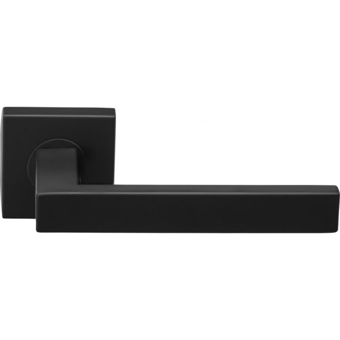 ani | Deurkruk BASIC BSQ2-G op vierkant rozet | Zwart mat