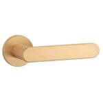 Aprile door handles Alora matt gold at Doorgeslag expert