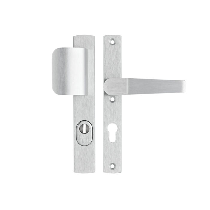 Ferrure de sécurité Premium étroit D-poussoir + poignée Arrow PC72 anti-noyau traction/réversible