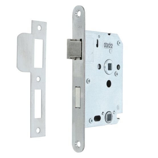 Toilet bathroom lock round front plate stainless steel 0160.282.5045