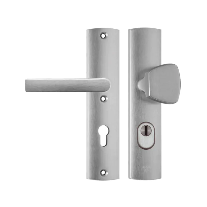 Axa | Courbe des raccords de sécurité Plus S-Button + Bloc de selles | PC72 | Traction anti-noyau Réversible 242x52x13 | Alu | Skg3