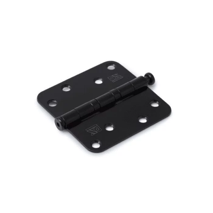 Dulimex Charnière à roulement à billes coins ronds 89x89 mm peint noir