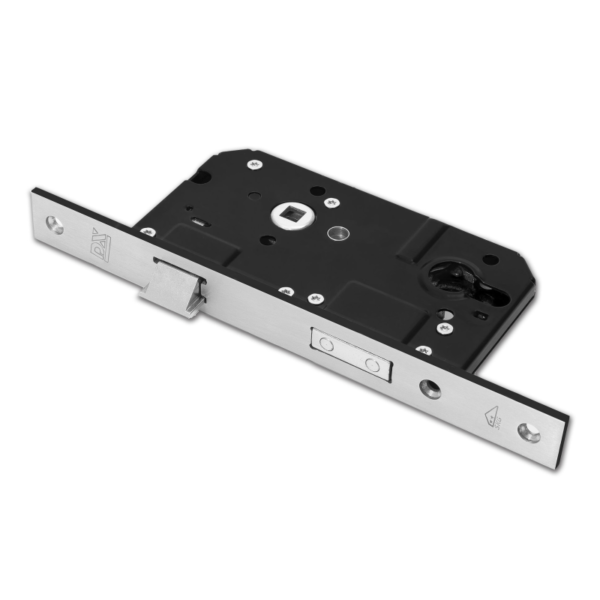 Safety mortise lock PC72 SKG**® straight front plate stainless steel 0160.295.7000