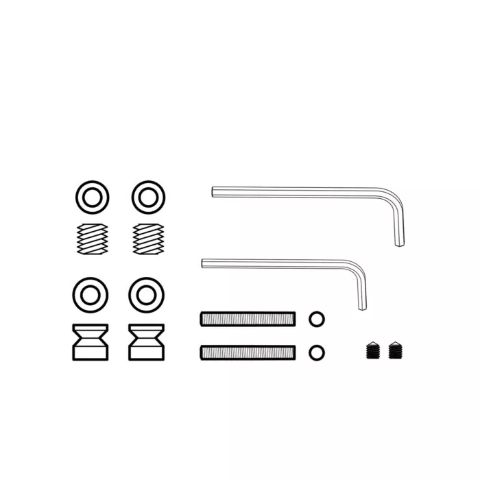 AXA Kit de montage poignée de porte simple face C Aluminium