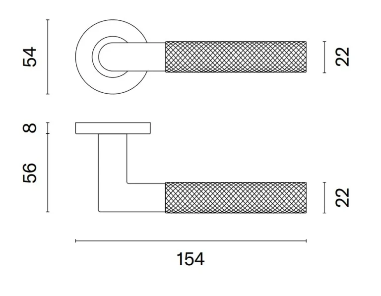 STERK deurkrukken OVAL 1742 pro 8mm mat goud