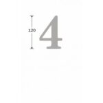 Artitec Mi Satori House number Roman 120mm-4 brass antique