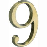 Artitec Mi Satori House number Roman 50mm-9 brass antique