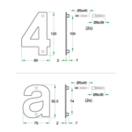 Artitec Mi Satori Huisletter A rvs mat 120 mm