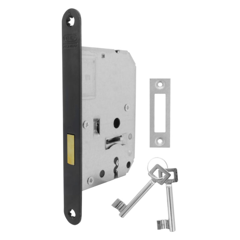 Nemef kastslot type 1256 - rechts en links - 174 x 20 x 2.75 mm - zwart