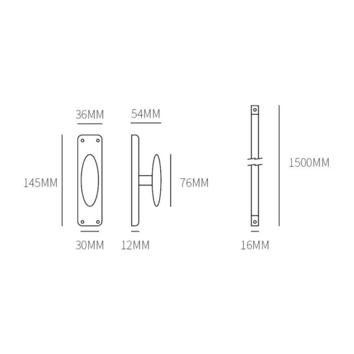 Raamespagnolet set 150cm - zwart Artikel nr.76415010 EAN nr.8717727182279