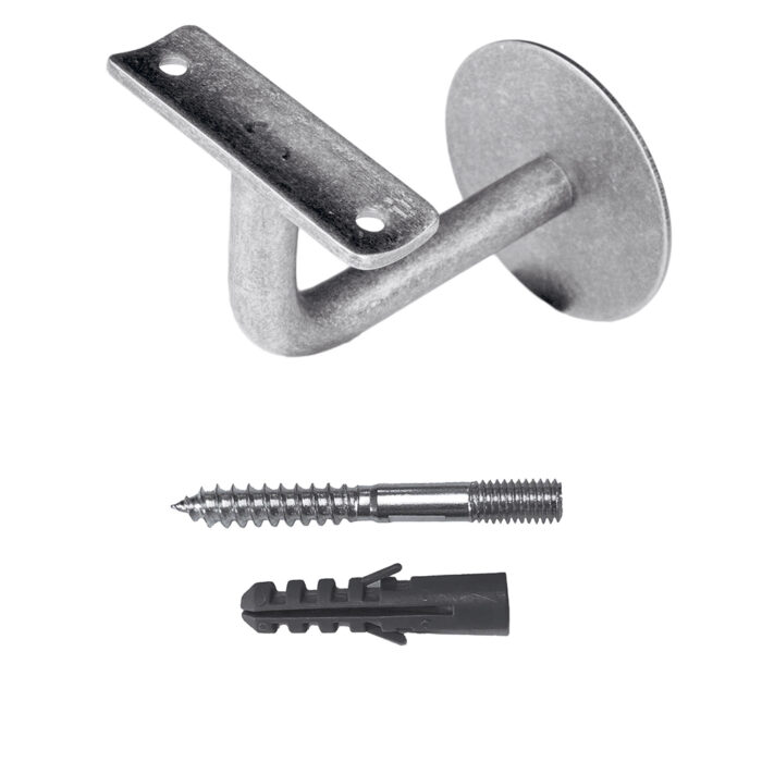 HDD Pro Handrail holder round Old Silver