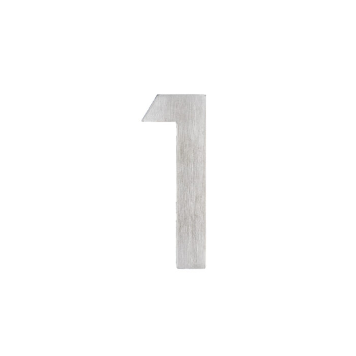 HDD Pro House Number Flat Small Self-adhesive 1 Inox Plus